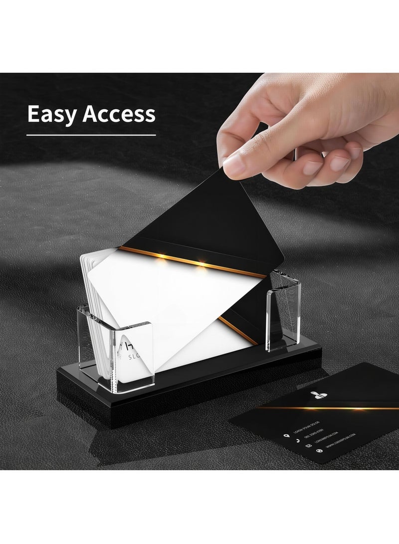 حامل بطاقات العمل الأكريليكي: حامل عرض بطاقات العمل البلاستيكي الشفاف للمكتب - منظم بطاقات الهدايا للمكتب - Image 3